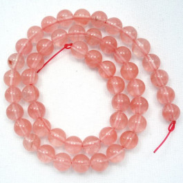 Cherry Quartz 8mm Round Beads