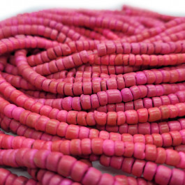 Coco Pink 4x6mm Wood Beads