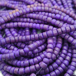 Coco Violet 4x6mm Wood Beads