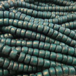 Coco Forest Green Wood Beads