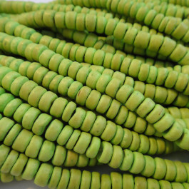Coco Lime Green Wood 5mm Beads