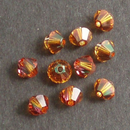 Swarovski® 4mm Crystal Copper Bicone Beads (Pack of 10)