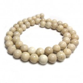 Fossil Stone 8mm Round Beads