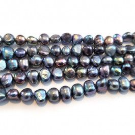Freshwater Nugget Pearl Peacock Beads