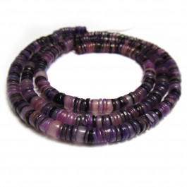 4-5mm Violet Hammer Shell Heishi Beads