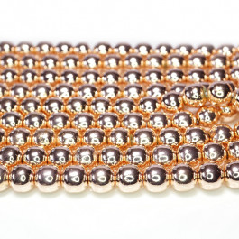 Rose Gold Hematite 8mm Round Beads