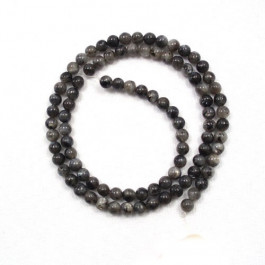 Larvikite 4mm Round Beads