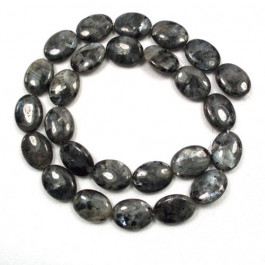 Larvikite 12x16mm Oval Beads