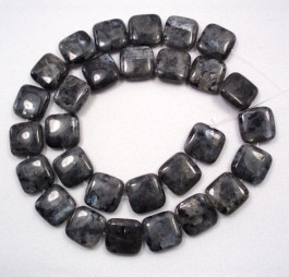 Larvikite 14mm Square Beads