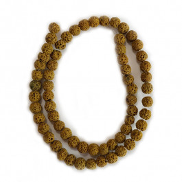 Dyed Lava Rock Tuscan Gold 6mm Beads