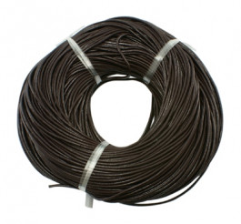 Sienna Brown Cowhide Leather Cord 1.5mm Round 10M Roll