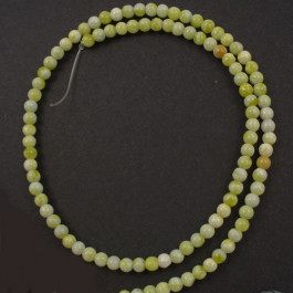 Natural Lemon Jasper 4mm Round Beads