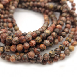 Leopardskin Jasper 4mm Round Beads