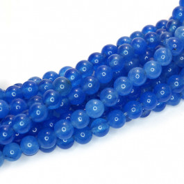 Malay Jade Blue 4mm Round Beads