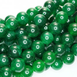 Malay Jade Emerald Green 10mm Round Beads