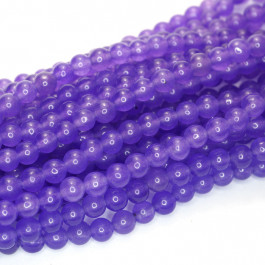 Malay Jade Light Purple 4mm Round Beads