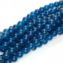Malay Jade Mineral Blue 6mm Round Beads