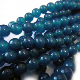 Malay Jade Mineral Blue 8mm Round Beads