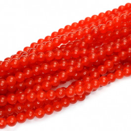 Malay Jade Red 4mm Round Beads