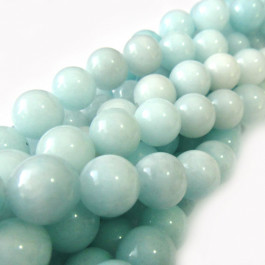 Malay Jade Turquoise 10mm Round Beads