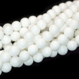 Malay Jade White 6mm Round Beads