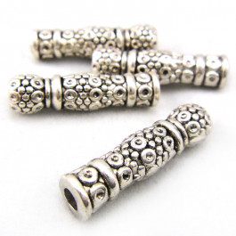 Tibetan Silver 22.5mm Tube Beads