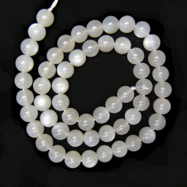 Moonstone Light Grey 8mm Round Beads