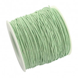 Mint Waxed Cotton Cord 1mm 90M Roll