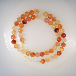 Natural Colour Carnelian 8mm Round Beads