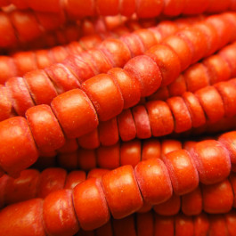 Coco Orange Wood Beads