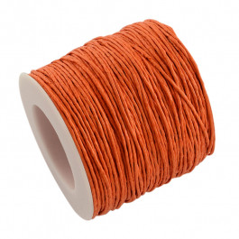 Orange Waxed Cotton Cord 1mm 90M Roll