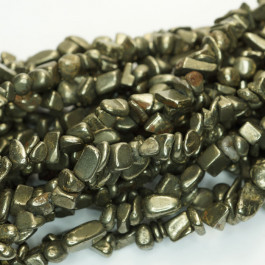 Pyrite Smooth Chip Beads