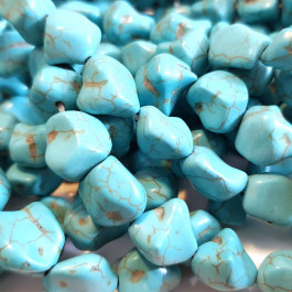 Reconstituted Turquoise Nugget Beads