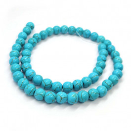 Reconstituted Turquoise 8mm Round Beads 