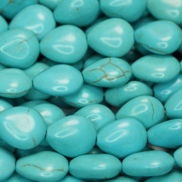 Reconstituted Turquoise 12x14mm Drop Beads 