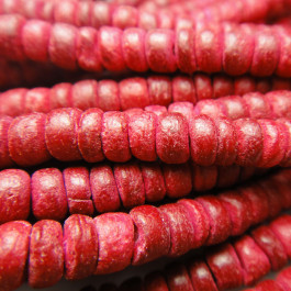 Coco Red Wood Beads
