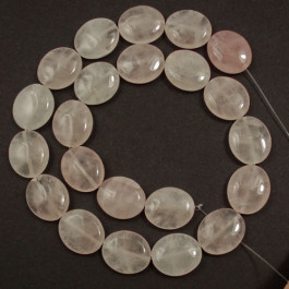 Rose Quartz 15x18mm Oval Beads