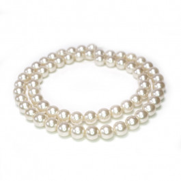Shell Pearl Ivory 6mm Round Beads