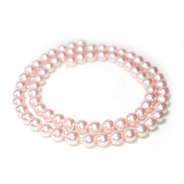 Shell Pearl Pink 6mm Round Beads