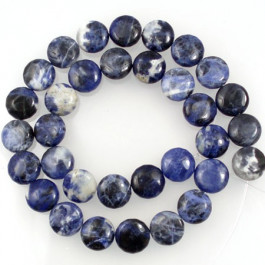 Sodalite 12mm Coin Beads