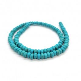 Synthetic Turquoise 4x6mm Rondelle Beads