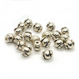 Tibetan Silver Barrel 5mm Beads (Pack 20)