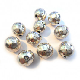 Tibetan Style Faceted 10mm Beads