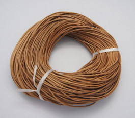 Peru Brown Cowhide Leather Cord 1.5mm Round 10M Roll