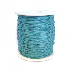 Teal Waxed Cotton Cord 1mm 90M Roll