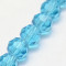 Sky Blue 8mm Faceted Round Glass Beads