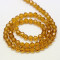 Golden Rod 6mm Faceted Round Glass Beads