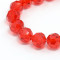 Red 8mm Faceted Round Glass Beads