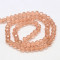 Light Salmon 6mm Faceted Round Glass Beads