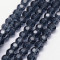 Prussian Blue 4mm Faceted Round Glass Beads